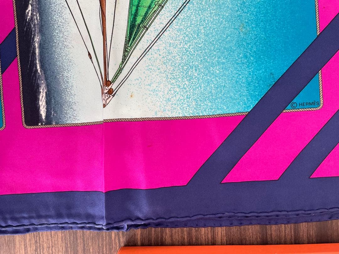 HERMES エルメス スカーフ カレ90 疾風 RAFALES シルク