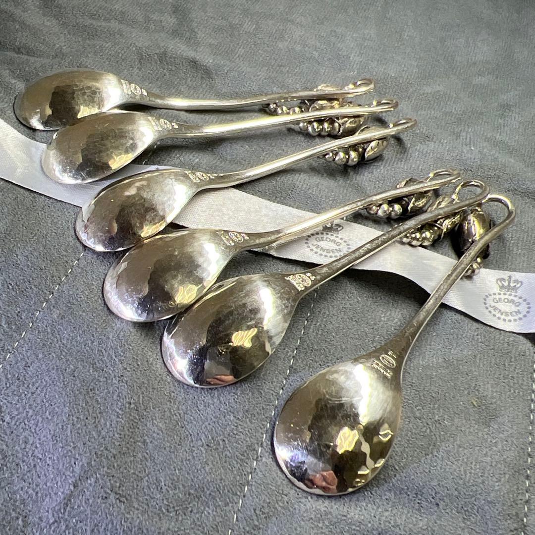 ジョージジェンセン　激レア　ブロッサムsterling925ティースプーン6本