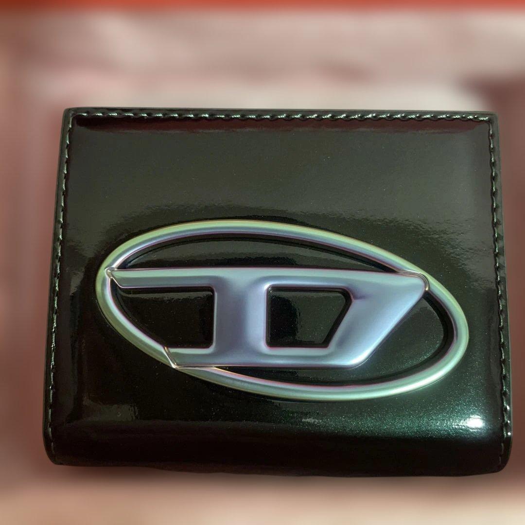 DIESEL グリーン 二つ折り ケース カードケース 財布