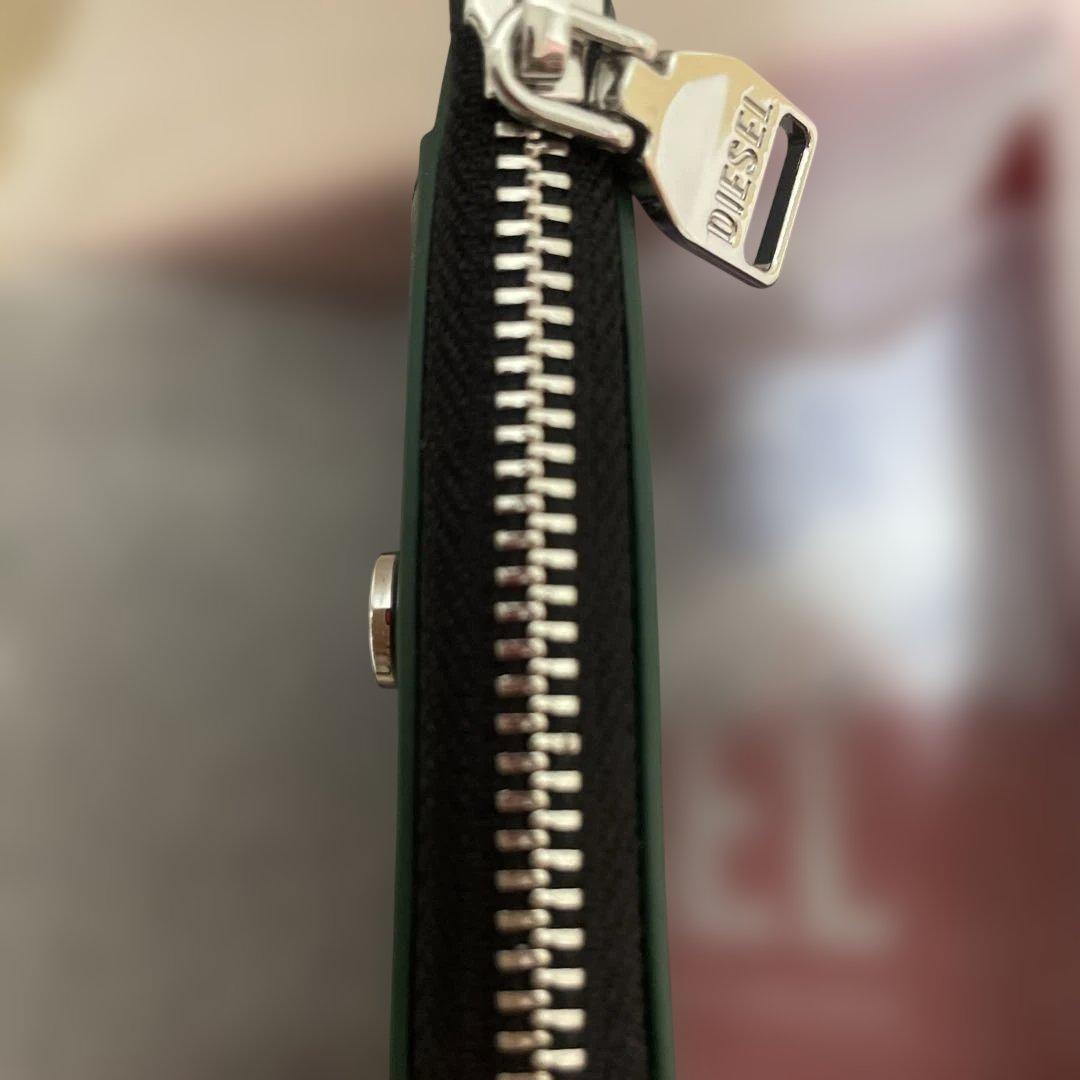 DIESEL グリーン 二つ折り ケース カードケース 財布