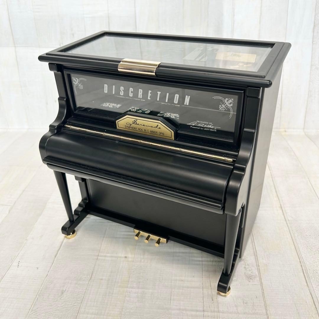 Sankyo製ピアノ型オルゴール付きジュエリーボックス【曲：乾杯】