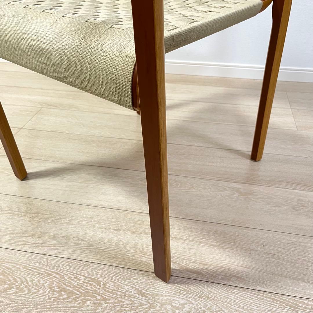 (つ72)WISE WISE アームチェア 編み座面 ナチュラル