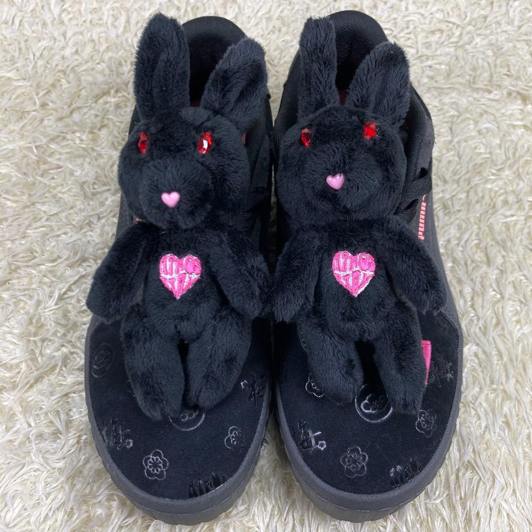『未使用級』FR2 梅 PUMA コラボスニーカー 厚底 うさぎ ブラック　黒