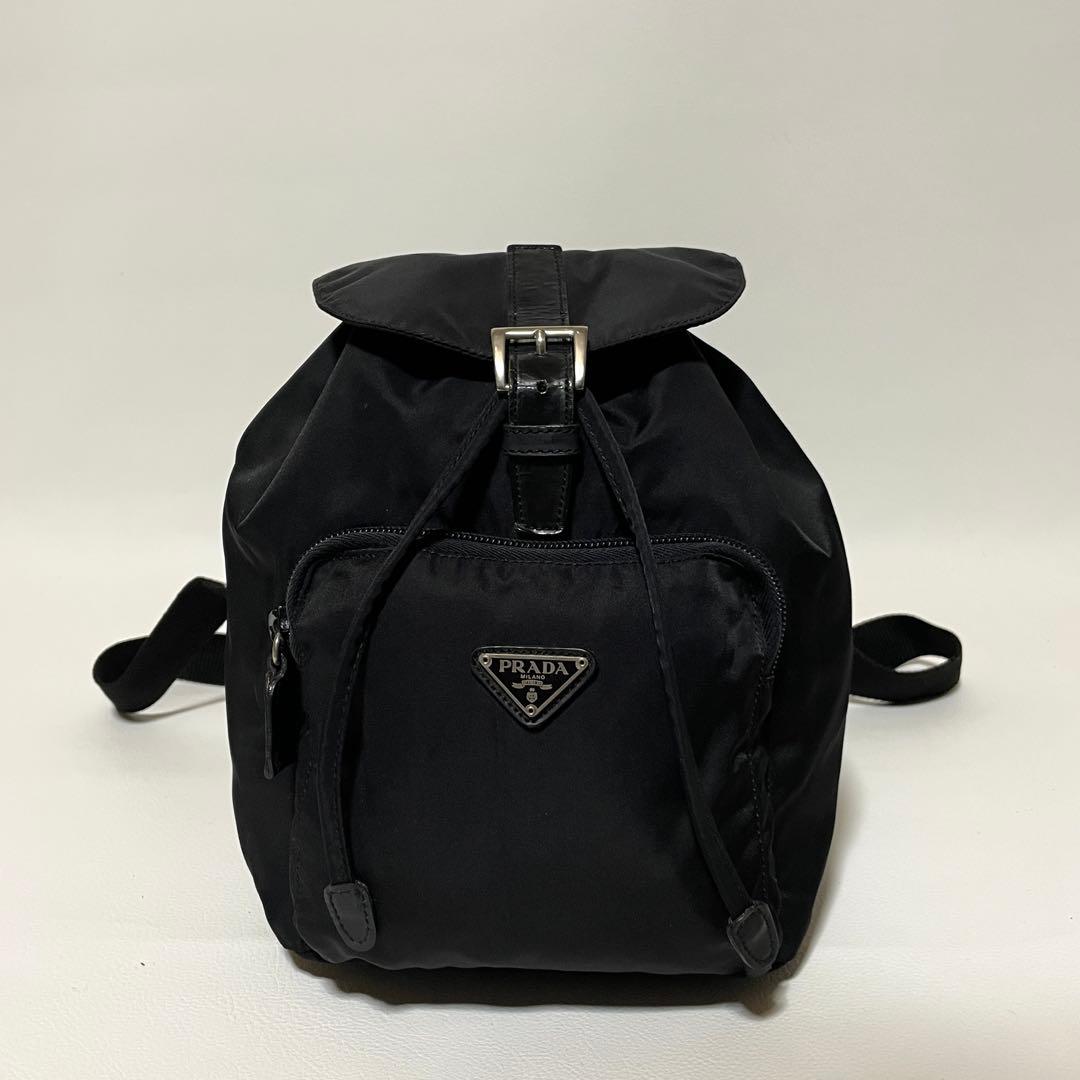 【美品】PRADA プラダ　リュック　バックパック　ナイロン　ブラック　黒