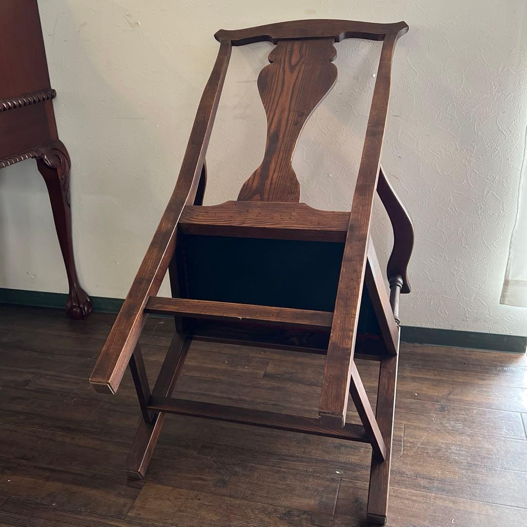 k240r124 英国調 赤いベロア座面のアンティークチェア アームチェア 1脚