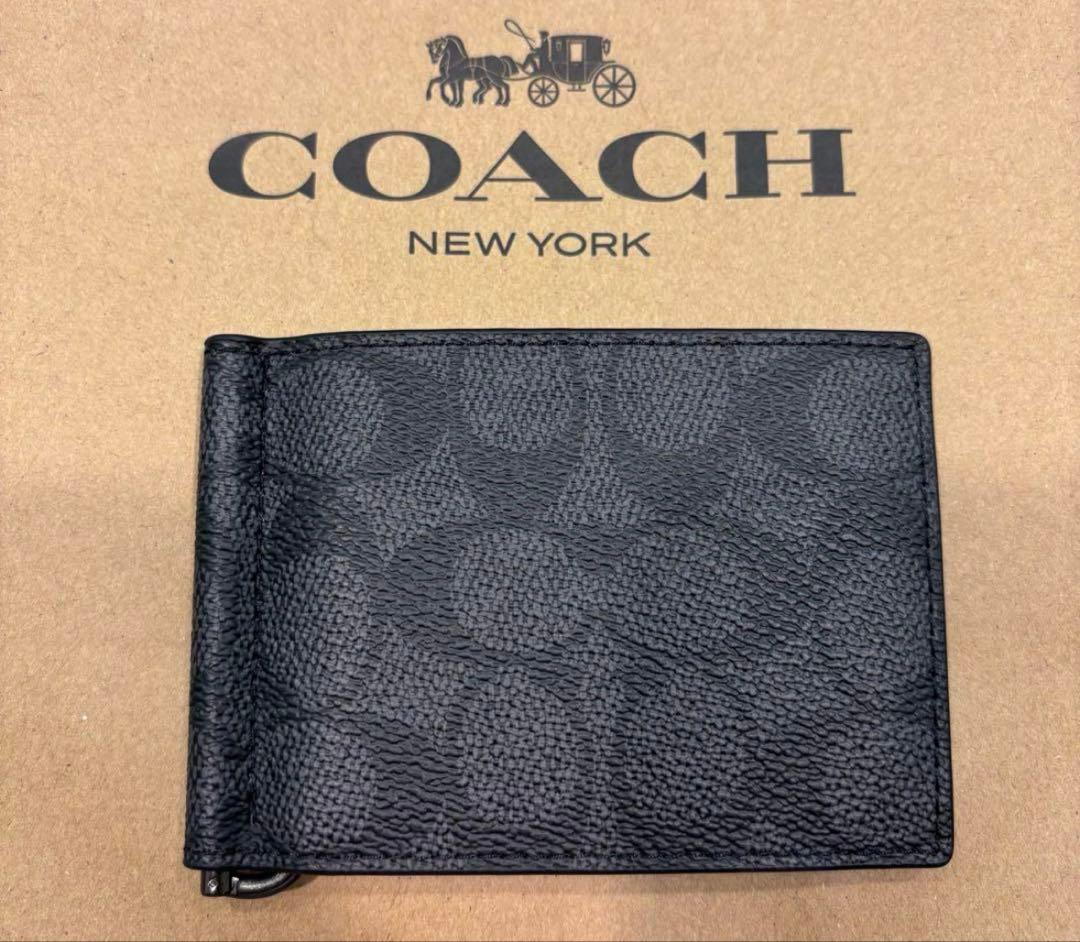 COACH 二つ折りマネークリップ★coach実績多数★最安値★