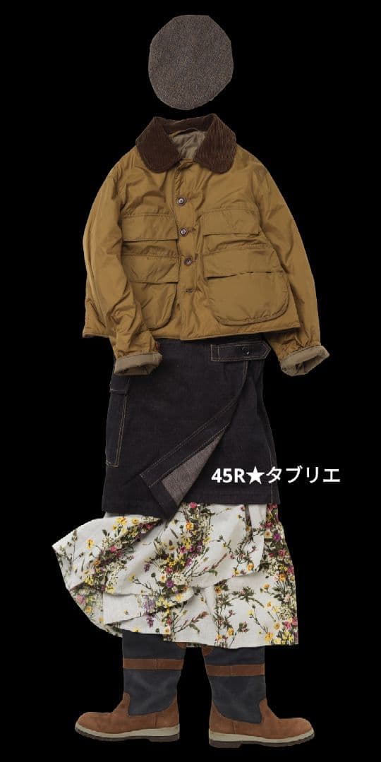 45R★ツィードデニムのミニタブリエ（濃）今季