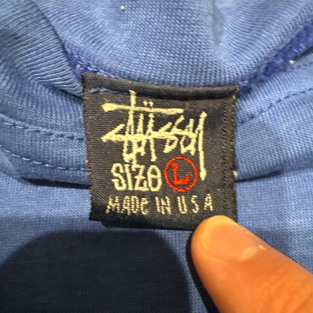 90s old Stussy Tシャツ Lサイズ 青
