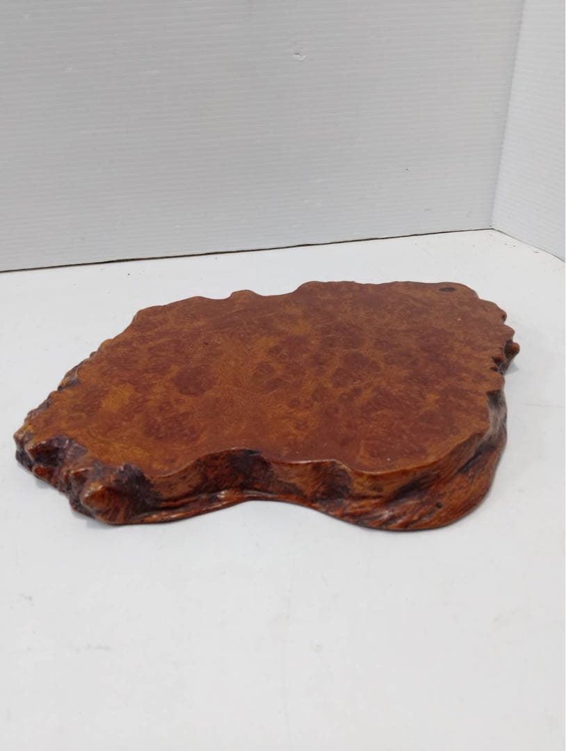 G2247【希少】天然木 瘤木 敷板 一枚板 花台 飾り台 瘤杢 盆栽台 銘木