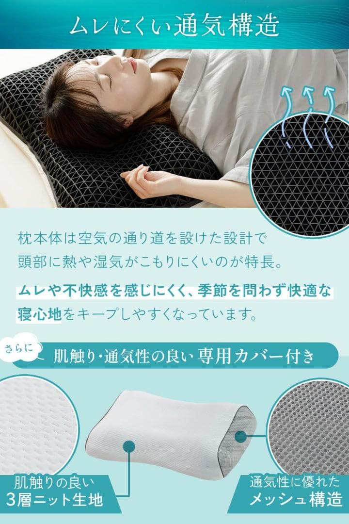 新品未使用 NERUSIA ジェル枕 寝具専門店が作る枕 究極の寝返り体験