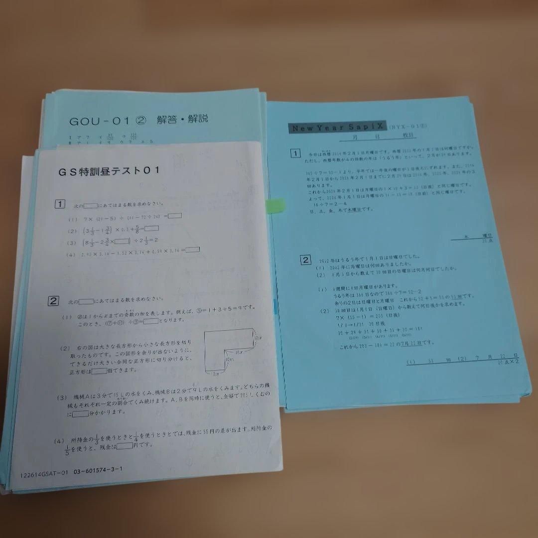 最新2025 SAPIX 小6 書込み少 デイリーサピックス 土特 講習 他