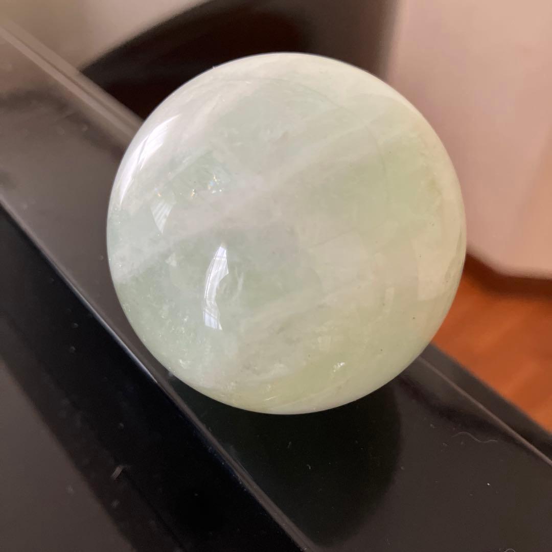 アクアマリンとイエローベリル　スフィア　天然石置物　C191