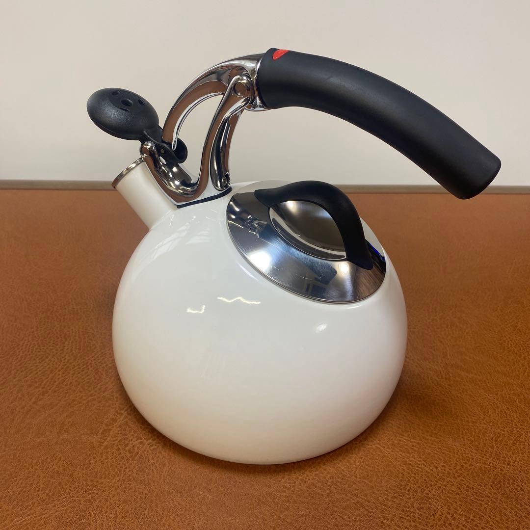 OXO ホーロー 笛吹 ケトル やかん 白 1点 2.2L オクソー ホワイト