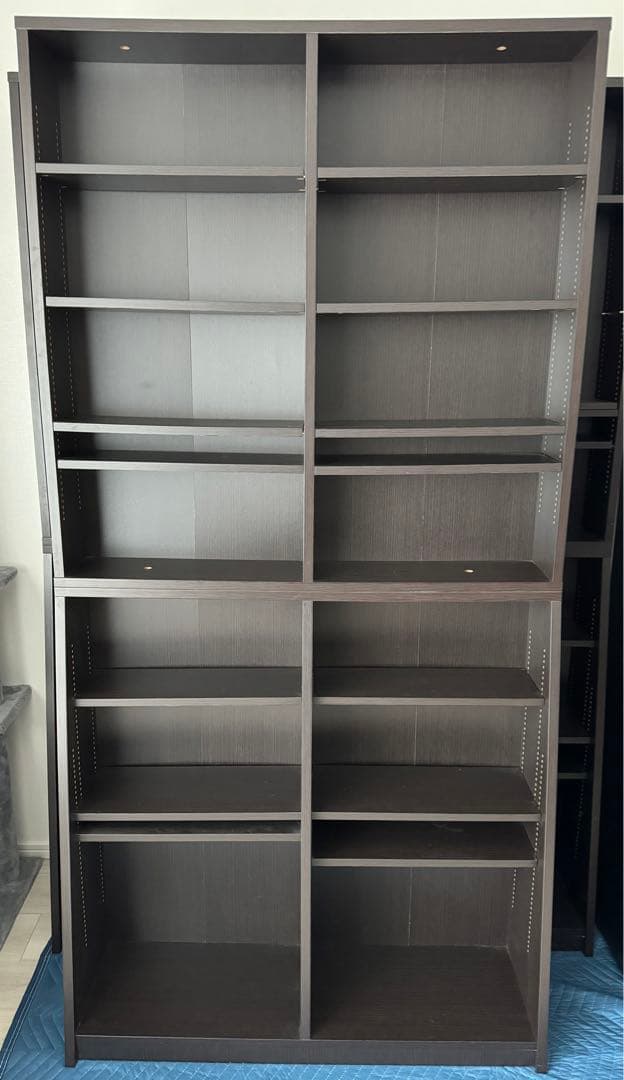 【値下げ条件あり】本棚3点セット ダークブラウン 高さ180幅60+90奥行28