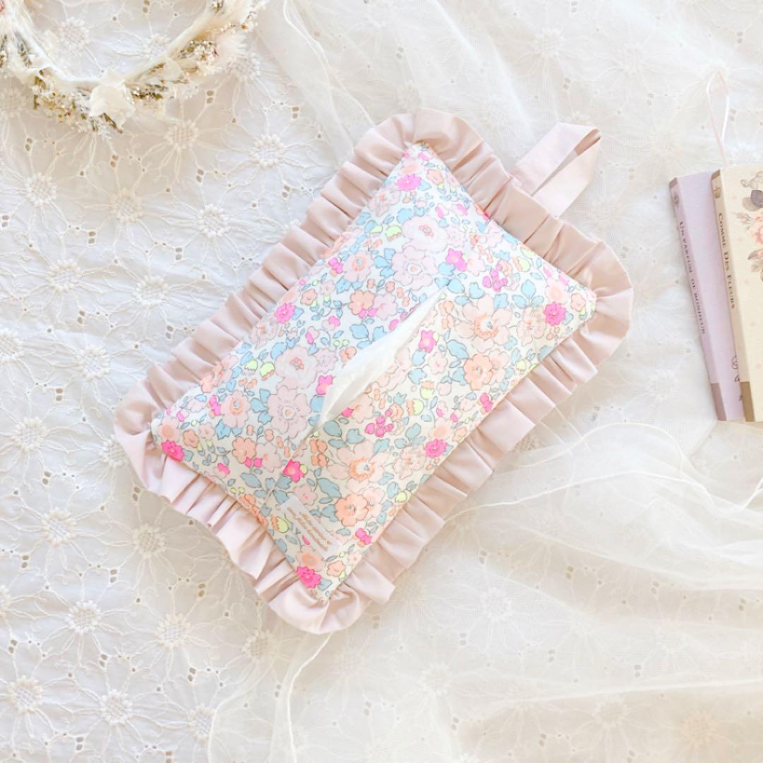 フリルティッシュボックスカバー♡ハンドメイド