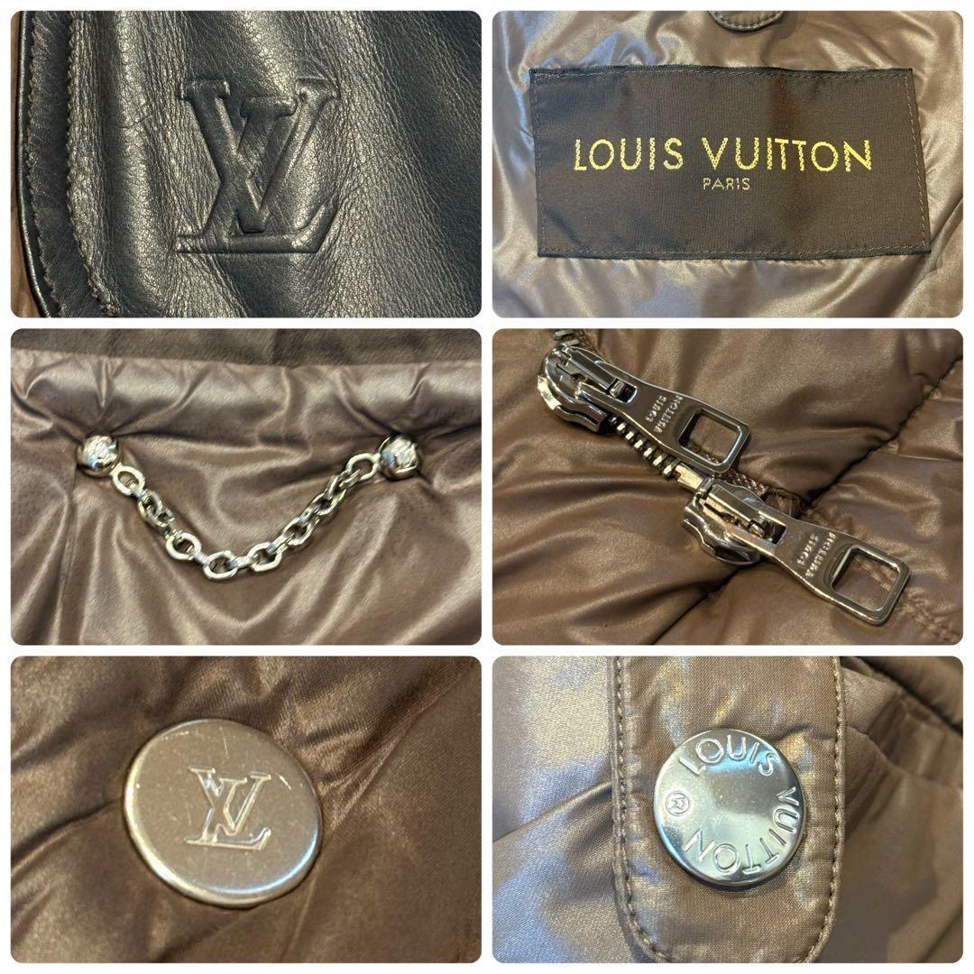 LOUIS VUITTON ルイヴィトン レザー ジャケット ロゴ LV