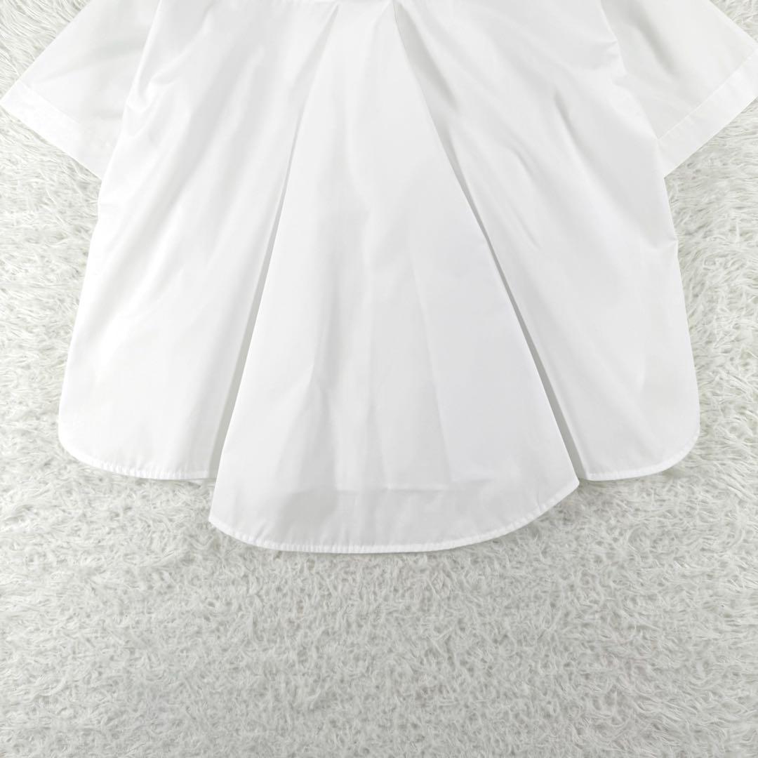 完売品 エンフォルド スクエアシャツ ドレープ ホワイト 洗える Mサイズ