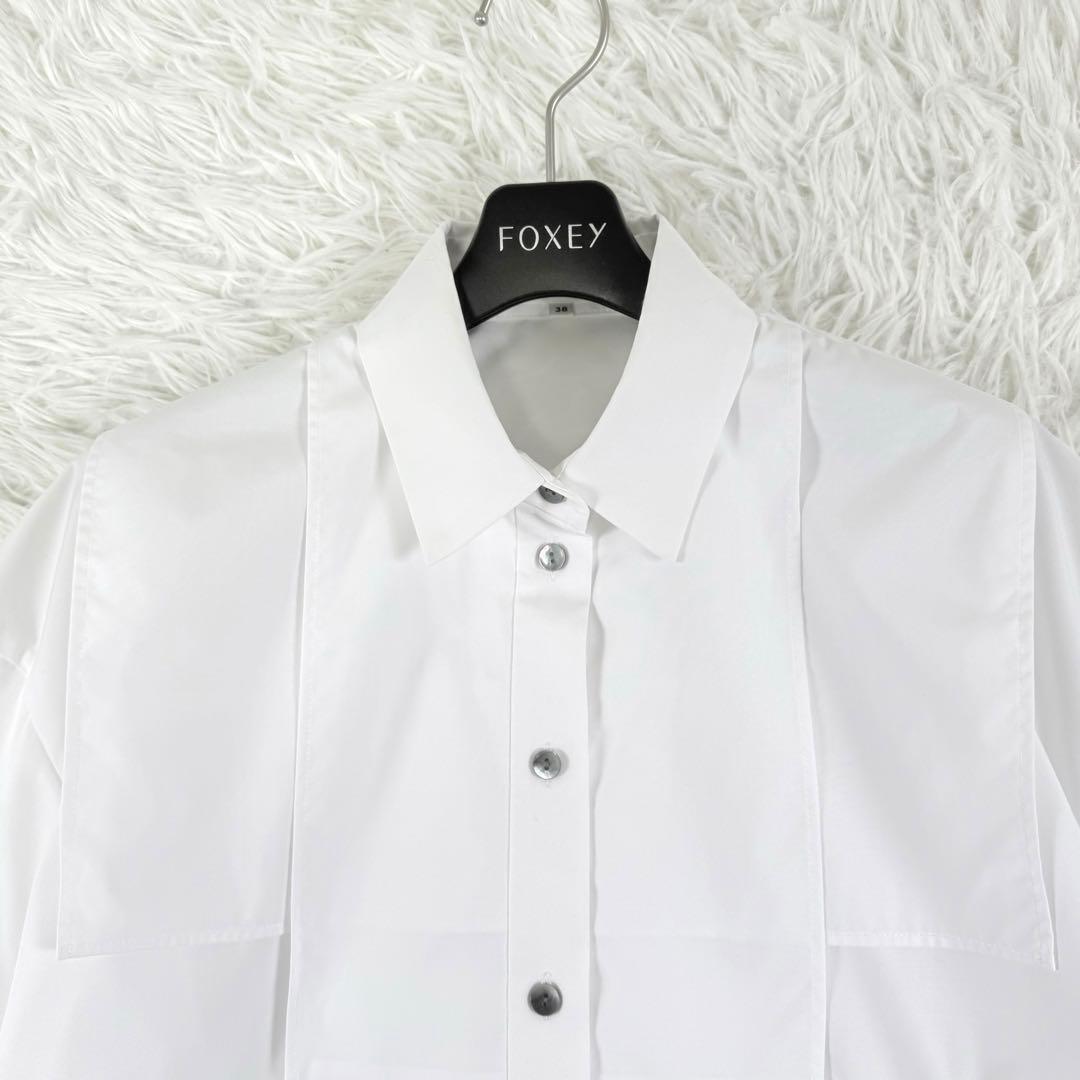 完売品 エンフォルド スクエアシャツ ドレープ ホワイト 洗える Mサイズ