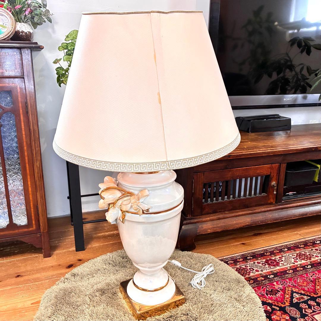 ✨24金使用！？✨ahura アウラ イタリア製 ランプ 陶器 アンティーク