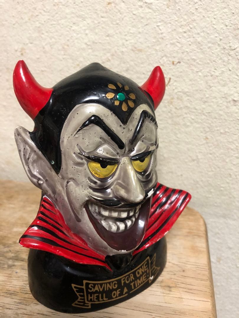 ビンテージ50s デビル　悪魔　貯金箱　ミッドセンチュリー ネイバーフッド　死神