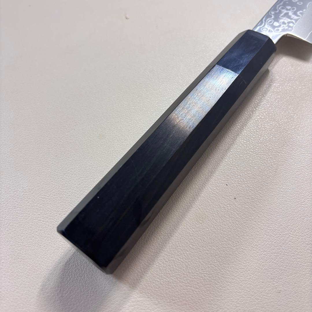 240mm 柳刃包丁　ダマスカス黒檀 本水牛八角柄　刺身包丁 和包丁 「鞘付き…