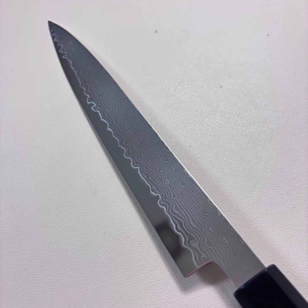 240mm 柳刃包丁　ダマスカス黒檀 本水牛八角柄　刺身包丁 和包丁 「鞘付き…