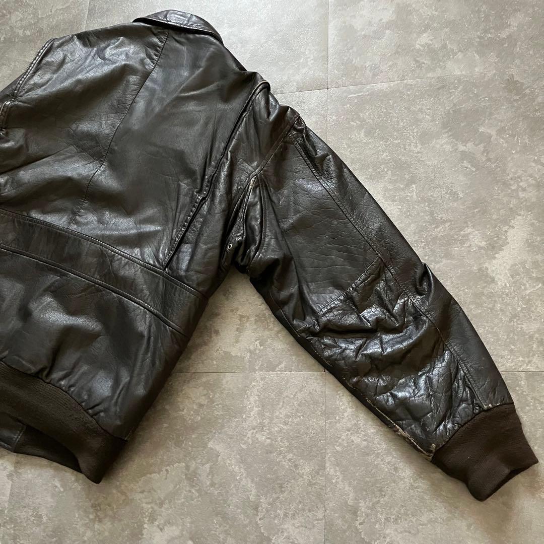 80s90s vintage A-2 flight leather JKT 牛革