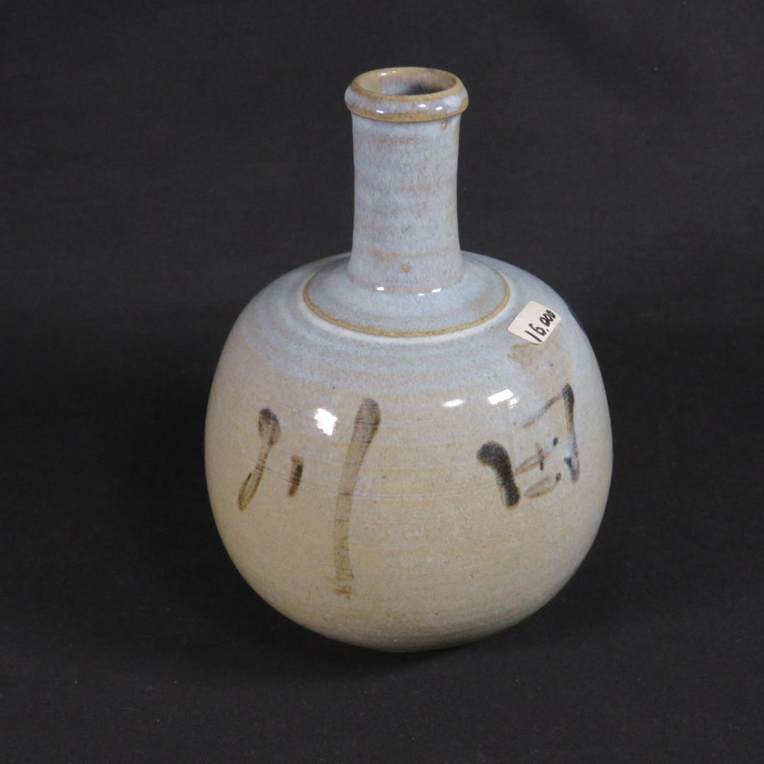 隅田川 壺 徳利 花器 一輪挿し 民藝 飾り壺 時代物 窯傷 美品