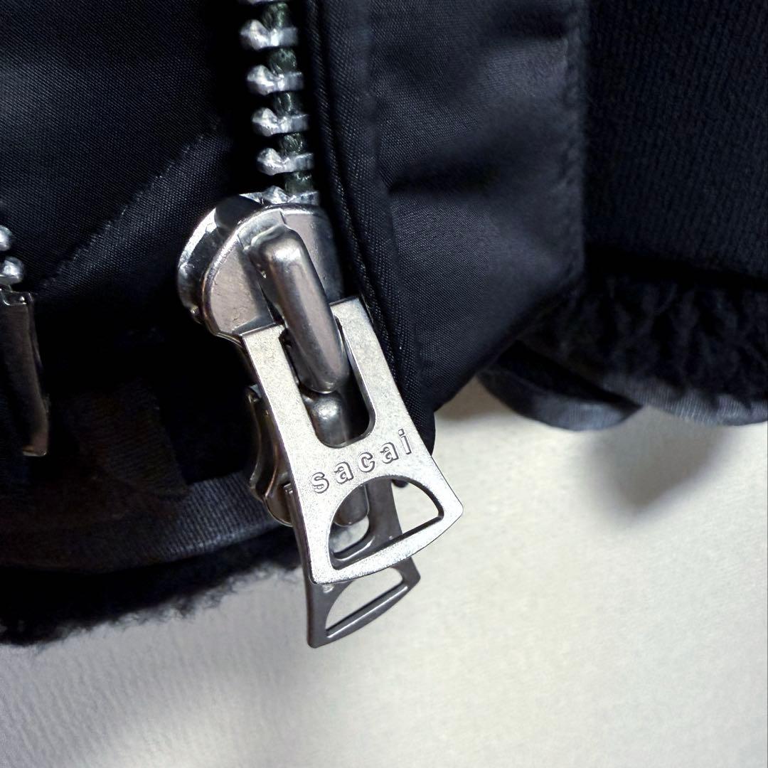 極美品sacai ボアフリース MA1 NylonTwillBlouson 2