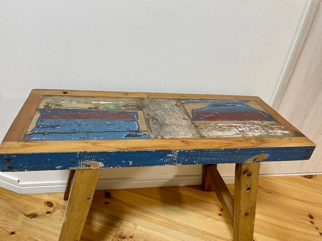 古材　パッチワークベンチ　W75 アンティーク　All From Boats