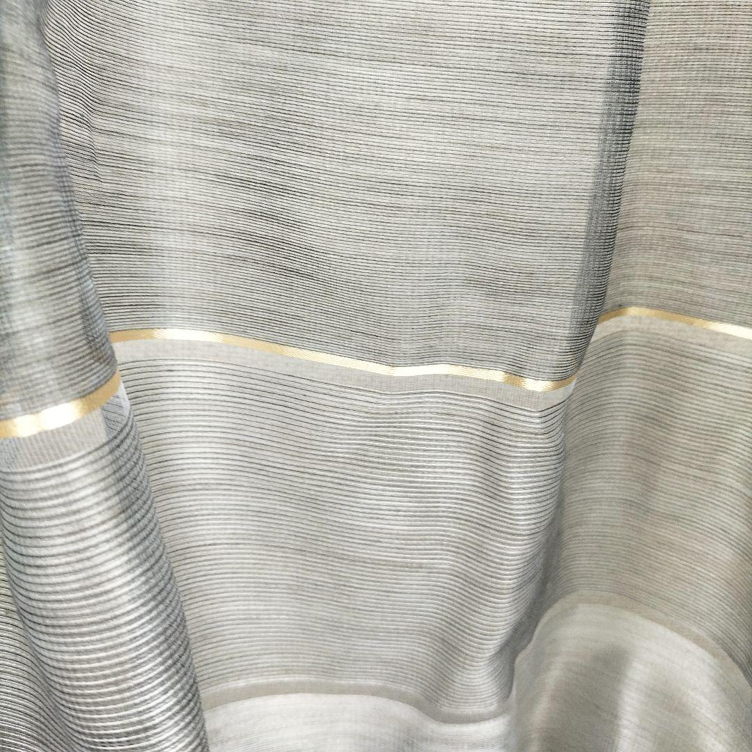 ストライプ レースカーテン 2枚組 展示品(I-2507KA3)