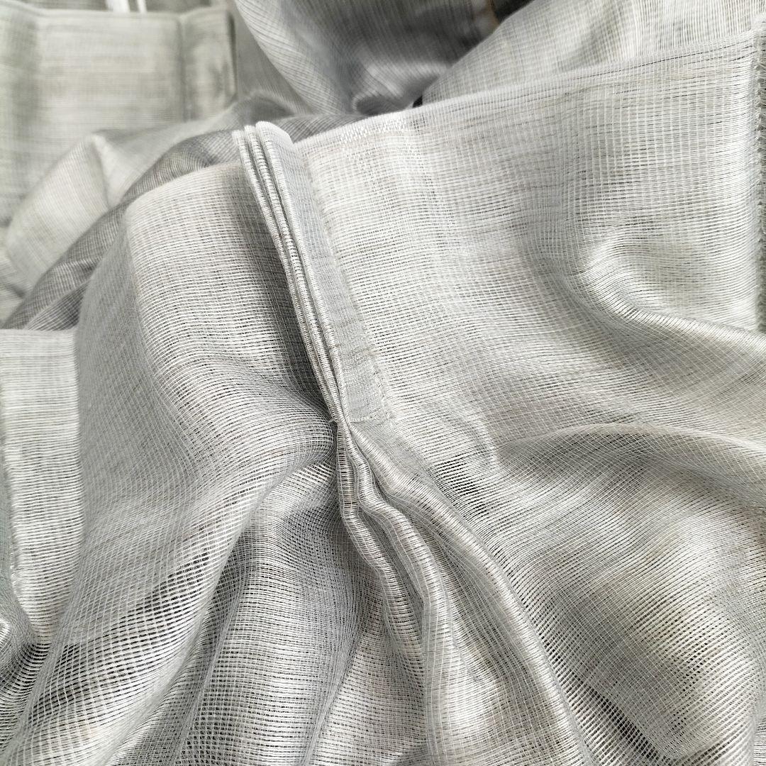 ストライプ レースカーテン 2枚組 展示品(I-2507KA3)