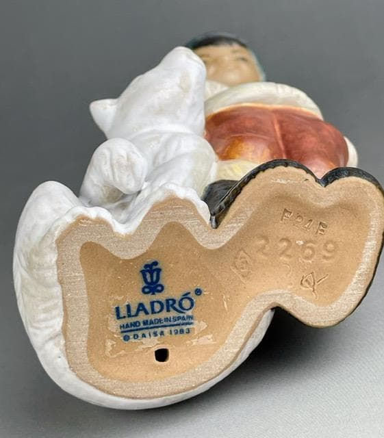 【美品】 リヤドロ 子熊とエスキモー グレス フィギュリン リアドロ オブジェ