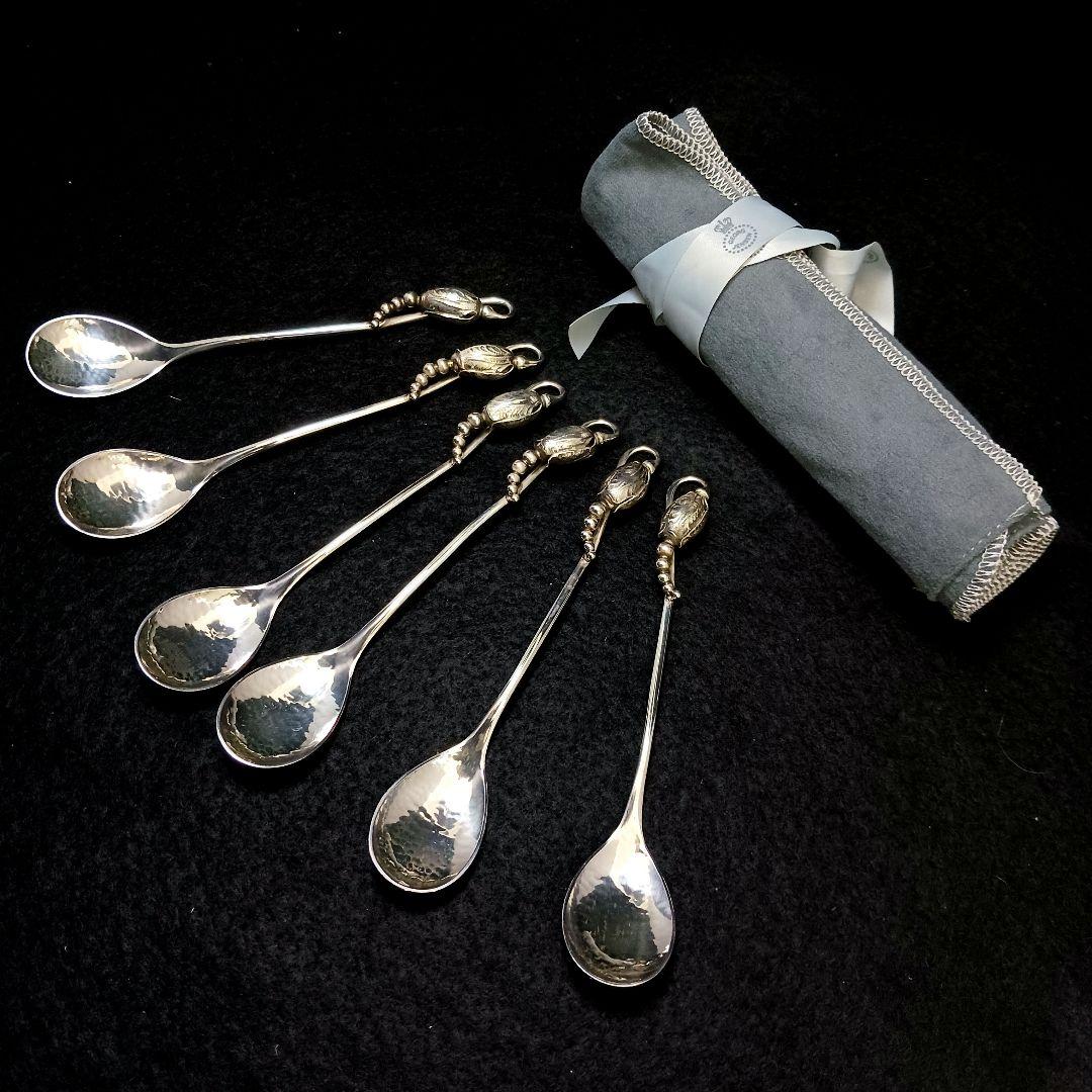 Y2126 ジョージジェンセン ブロッサム スプーン6本 シルバー925　ma