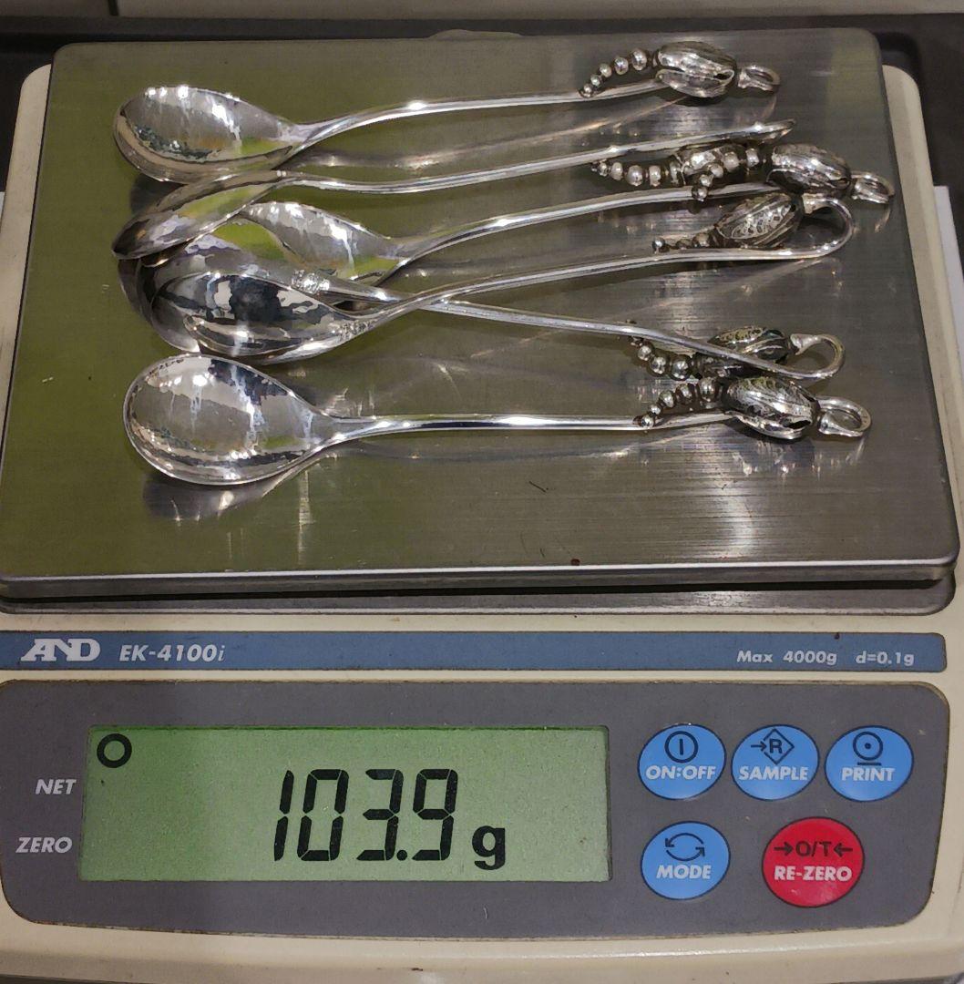 Y2126 ジョージジェンセン ブロッサム スプーン6本 シルバー925　ma