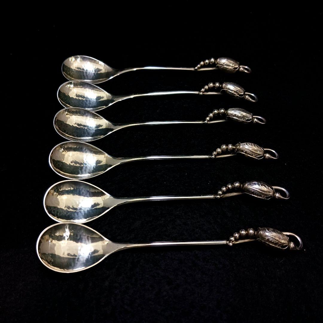 Y2126 ジョージジェンセン ブロッサム スプーン6本 シルバー925　ma