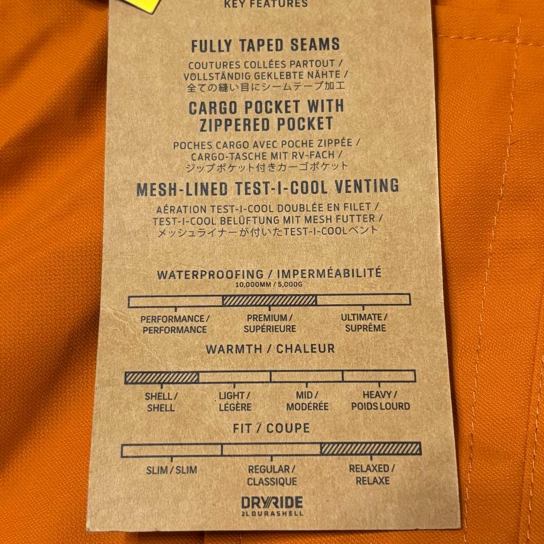 新品　Burton スノーボードパンツ　DRYRIDE オレンジ　定価2万　L