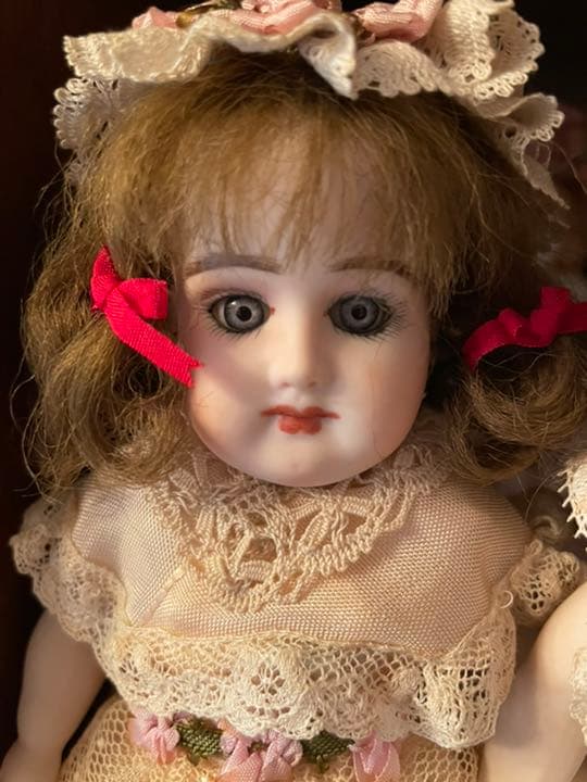 ハンドメイド ビスクドール➊ ドールスタンド付き