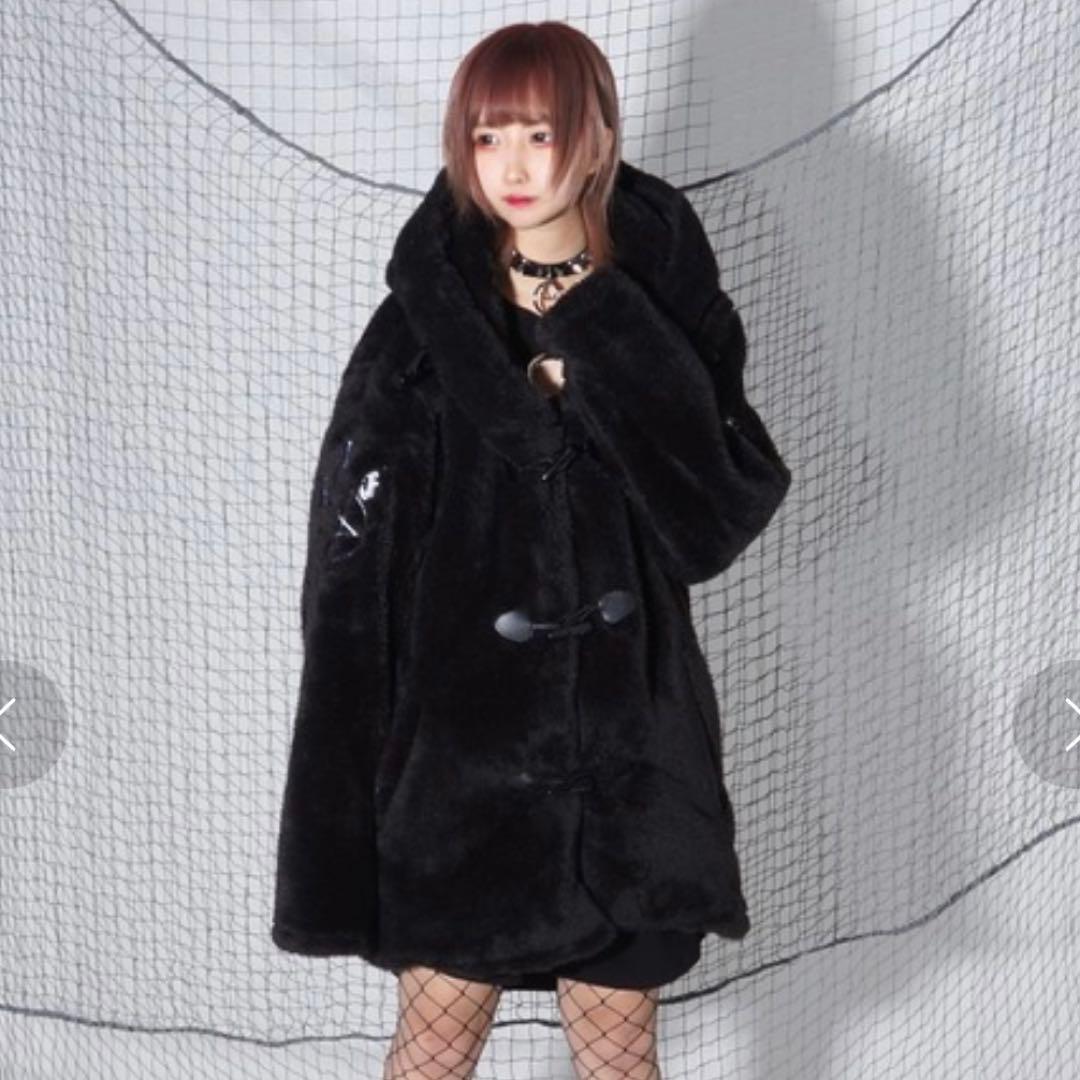 レフレム REFLEM モコモコボアダッフルコート ロゴ刺繍 ジャケット