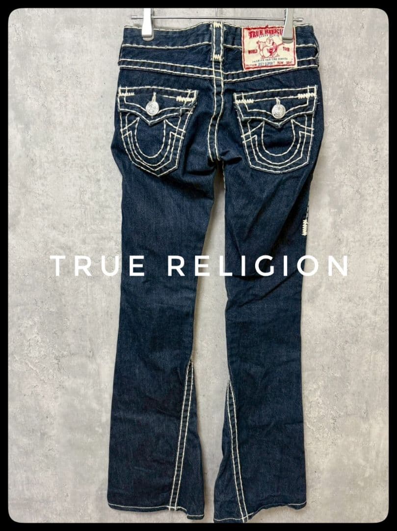 ✴️トゥルーレリジョン　希少　00s　製USA　極太白ステッチ　W24