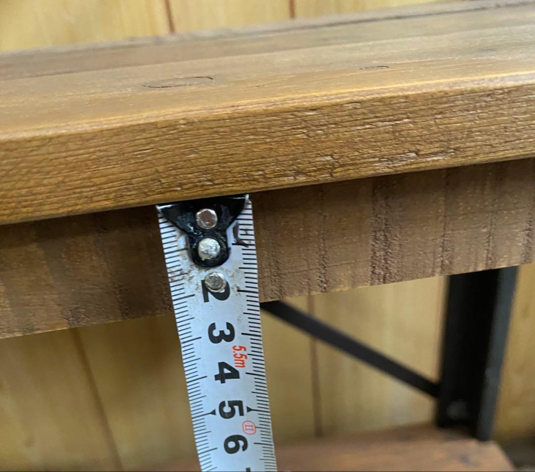 【アンティーク風】コンソールシェルフ3段　オープンラック北欧　ローラック