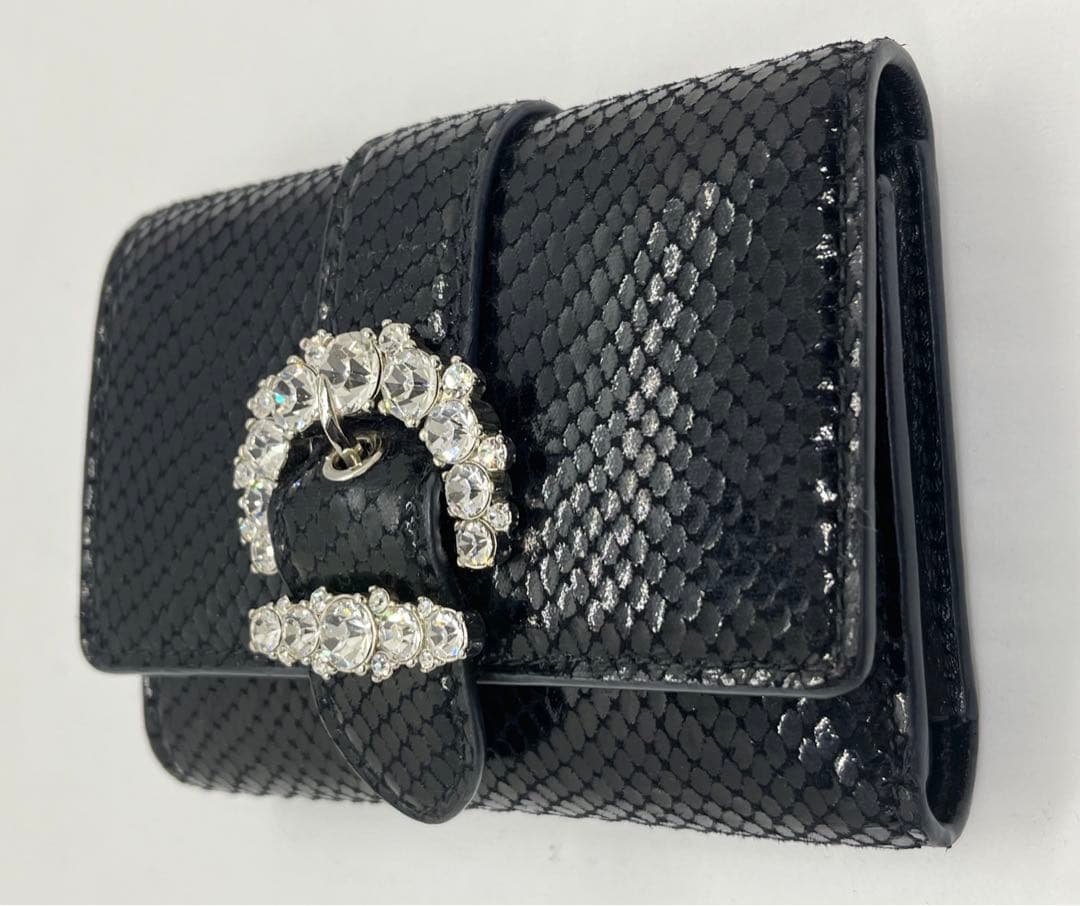 JIMMY CHOO(ジミーチュウ) ブラック 三つ折り財布