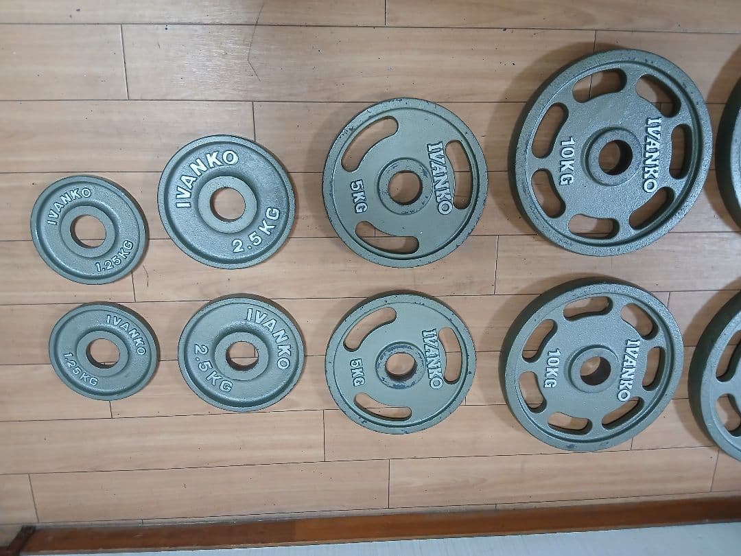 IVANKOイヴァンコ オリンピックプレートセット計67.5kg 穴径50mm