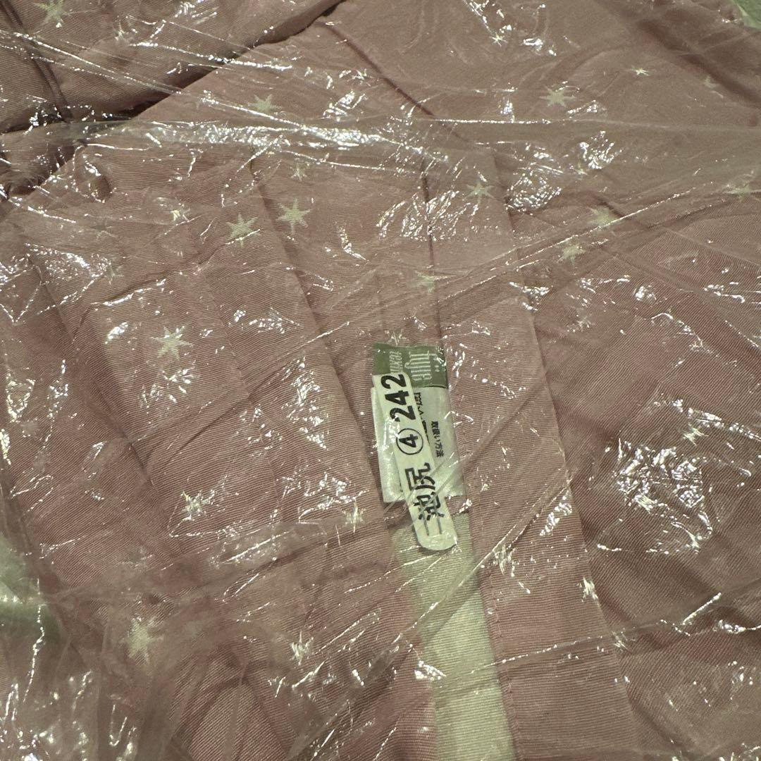 クリーニング済み　　フジエテキスタイル　カーテン　ピンク色　星柄