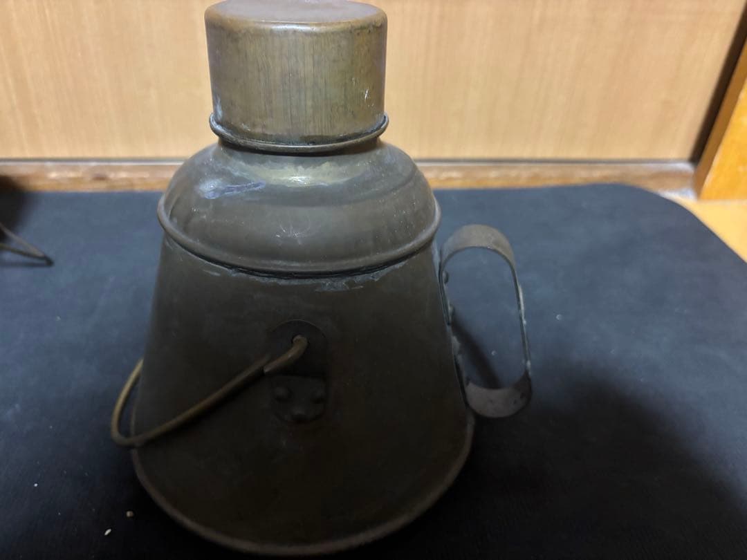 鉄道省　工部省　水筒　アンティーク レトロ　鉄道省 工部省マーク やかんジャンク
