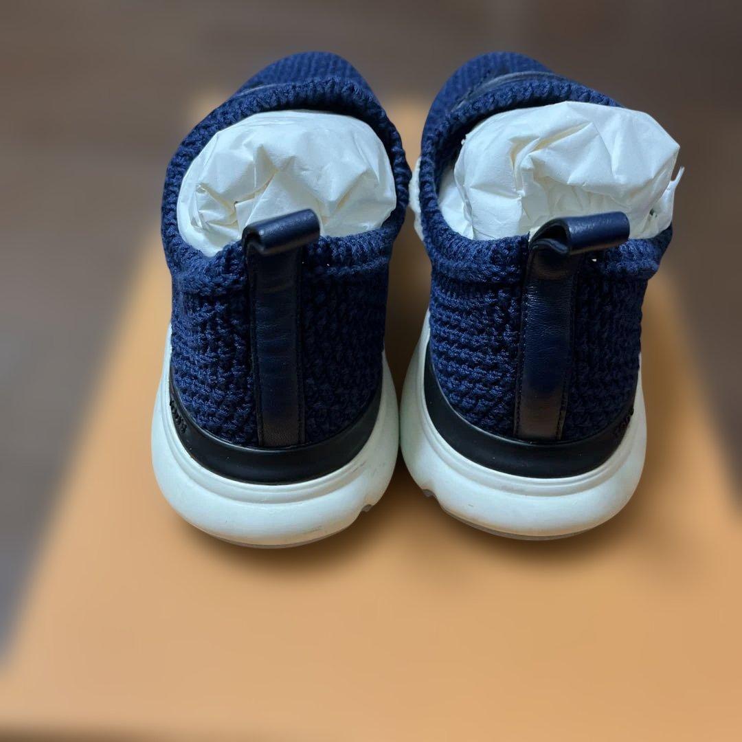 トッズ　ネイビー ニット スリッポン スニーカー