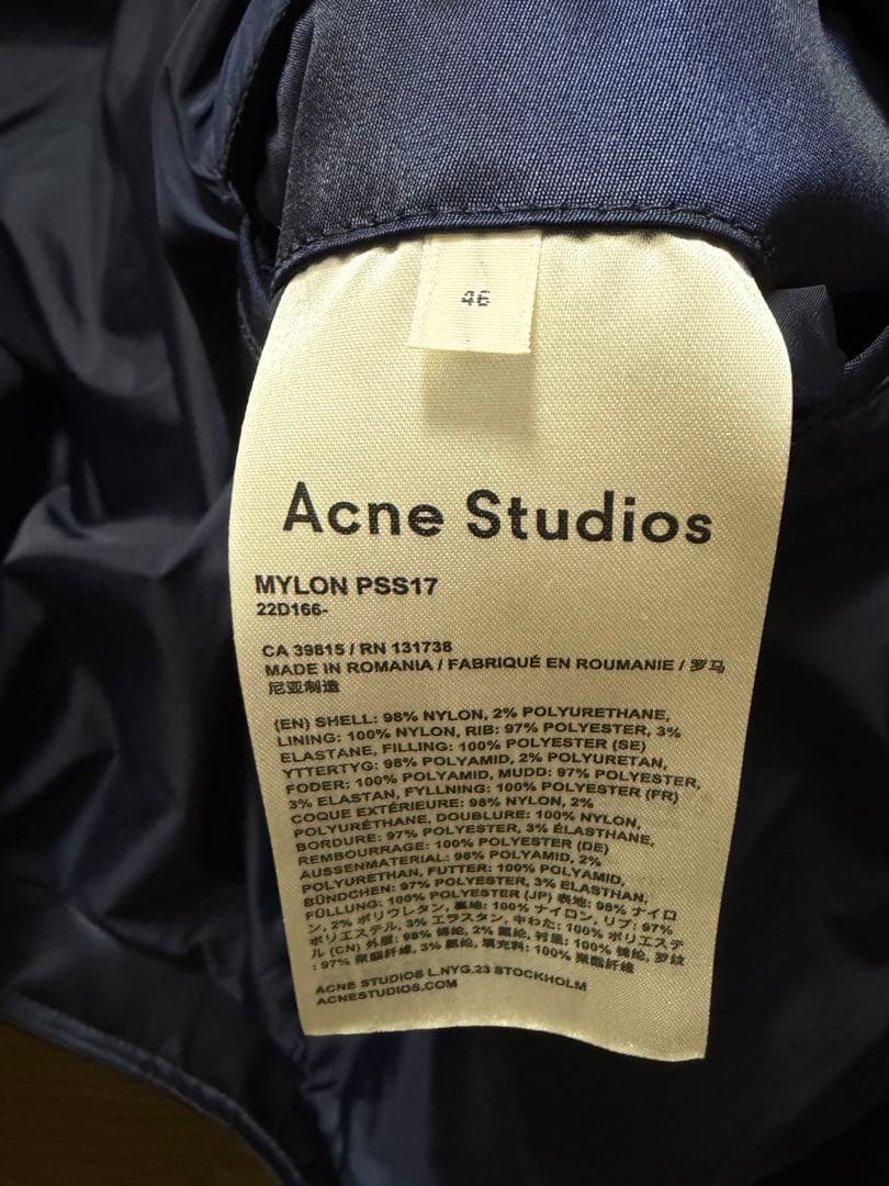 Acne Studios ボンバージャケット/サイズ46/ネイビー