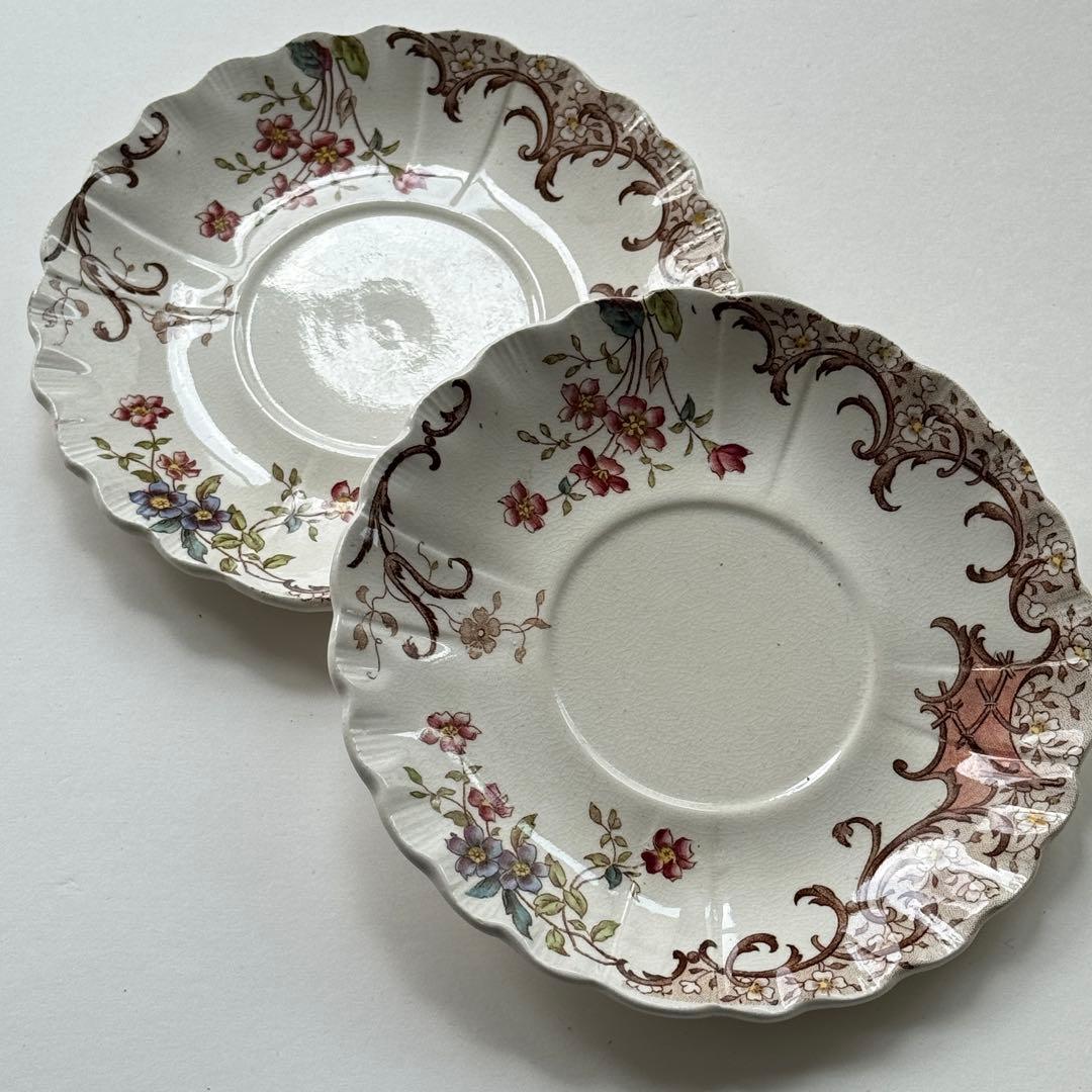 フランスアンティーク　サルグミンヌ　FLEURY 2枚SET