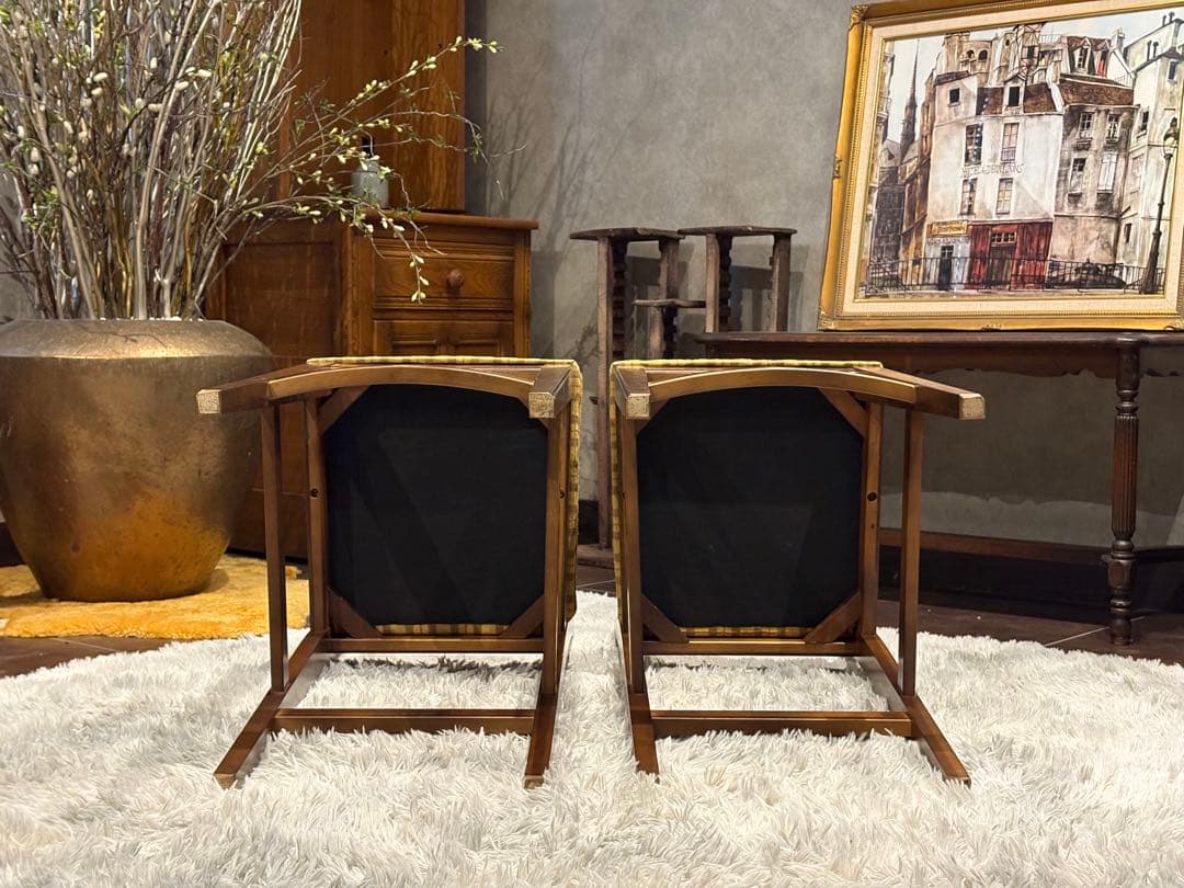 karimoku カリモク　カウンターチェア　ハイチェア　アンティーク　IZ