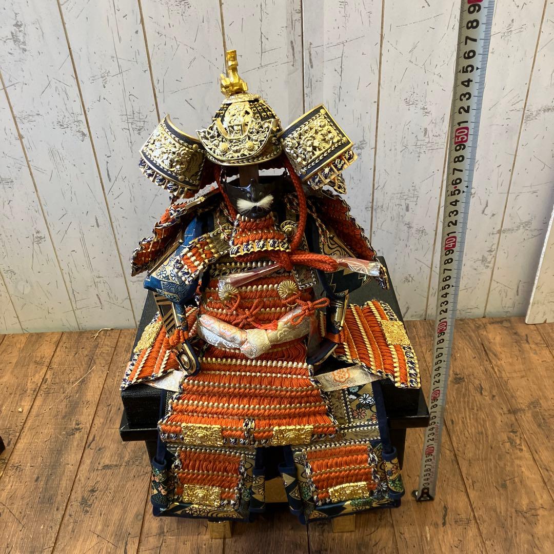 昭和レトロ 五月人形 金箔押 甲子之金 京甲冑 大鎧 鎧兜 甲冑 鎧飾り 置物